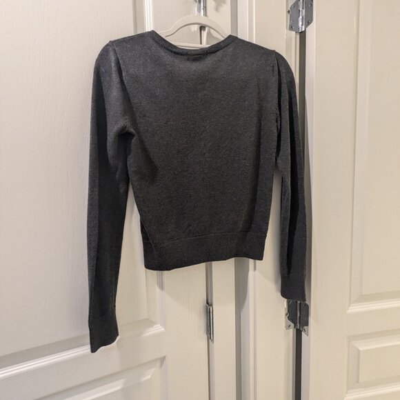 H&M Button Up Cardigan, Size XS, Charcoal Grey - Picture 2 of 3